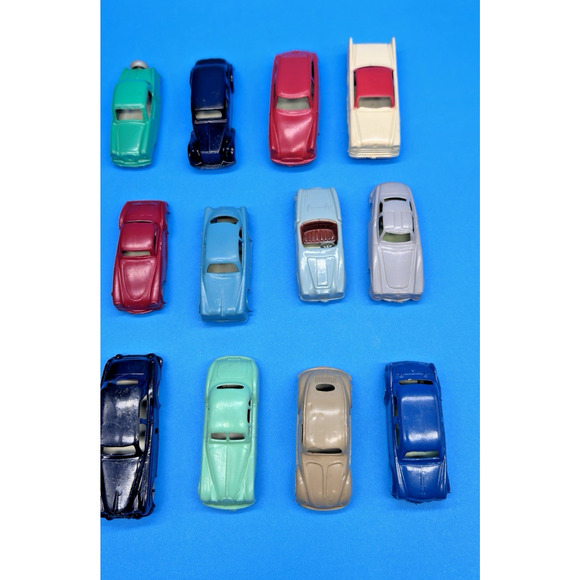 1950s INGAP Italy Set 12 Plastic cars,Various Models Numbered 1-12 Train Scenery - Picture 4 of 16